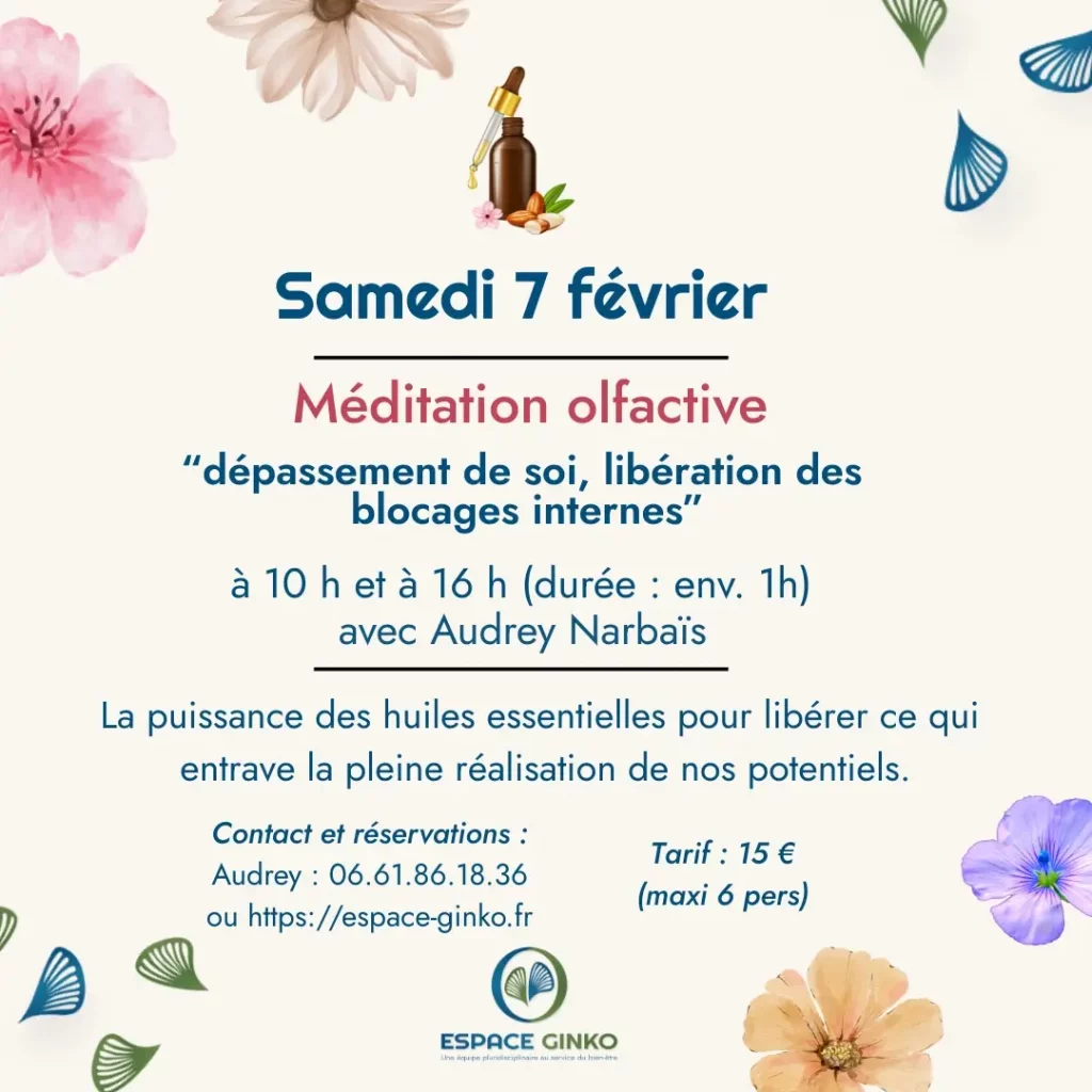 Médiation Olfactive Samedi 7 Février à l''space Ginko Visuel représentant Médiation Olfactive Samedi 7 Février à l''space Ginko